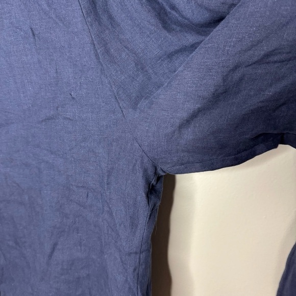 NWT MAMÈNE ESSENTIAL LINEN WIDE LEG PANT NAVY BLUE - Picture 3 of 14